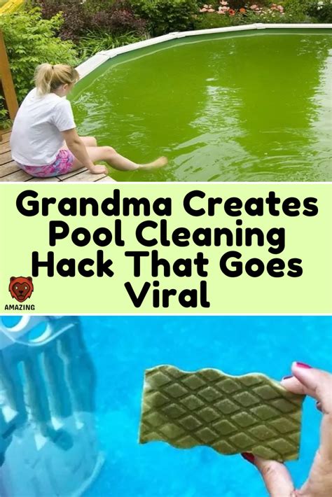 Pool cleaning hack with magic cleaning pad tiktok